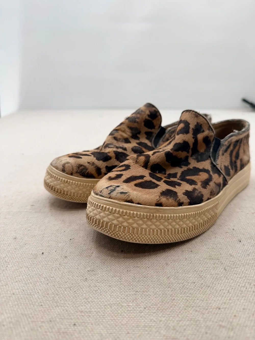 Cynthia Rowley Leopard Print Leather Sneakers